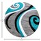 Flash Furniture Turquoise 5' x 5' Modern Plush Abstract Area Rug KP-RG952-55-TQ-GG - alternate 2
